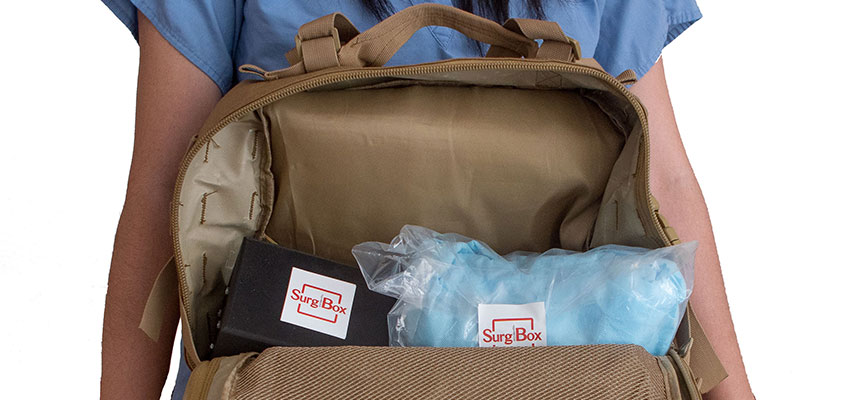 SurgiBox - the surgical theater that fits in a backpack.