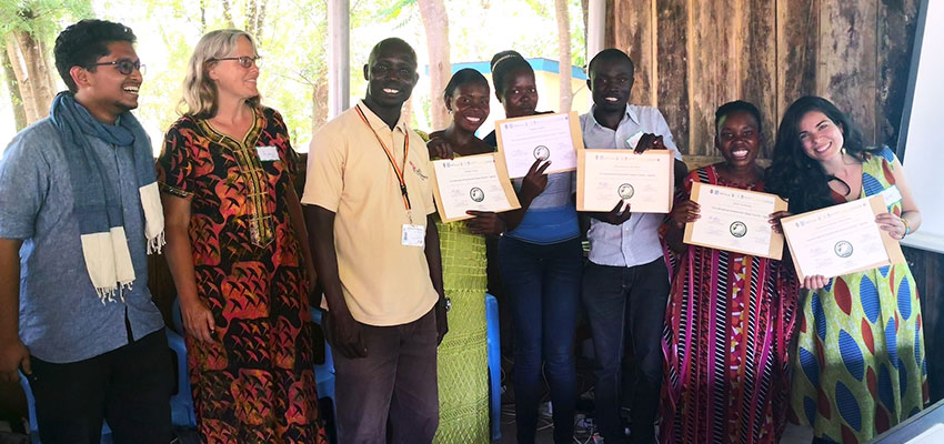The certificate award ceremony at Rhino Refugee Settlement on September 4th after the participants presented their prototypes to the community. Photo: Salam Kanhoush