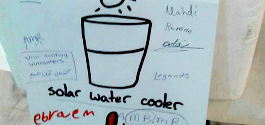 Solar water cooler project design.
