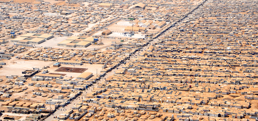 The Zaatari refugee camp in Jordan.