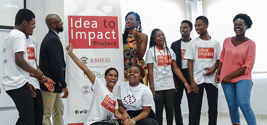 Inaugural event on November 30, 2018, celebrating a collaboration between Ashesi University and the MIT D-Lab on their Idea to Impact Project, powered by USAID.