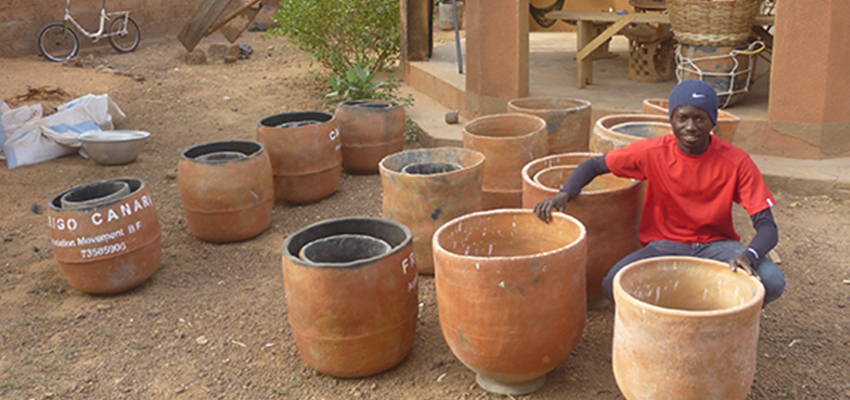 Pot-in-pot evaporative coolers.
