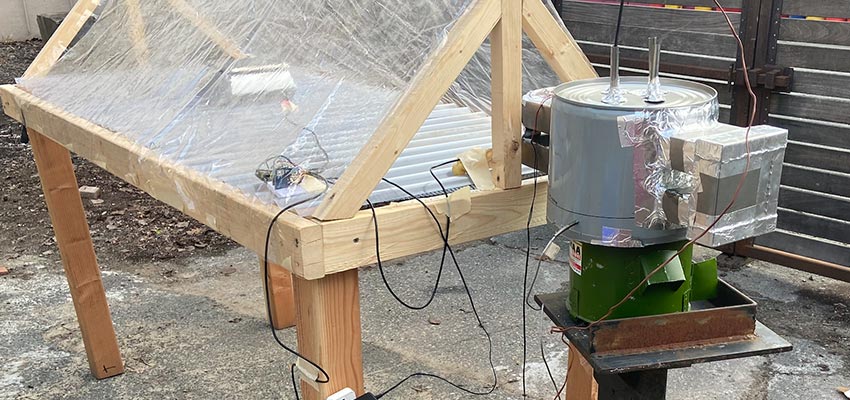 Partial view of heat exchanger testing set up. Photo: Courtesy MIT D-Lab