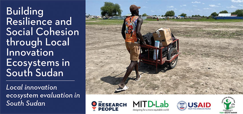 One group in Pibor came up with the idea for a wheel cart (prototype above) as a way of generating income. 