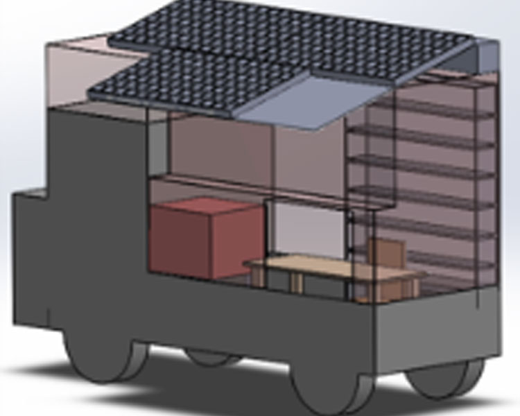 Design for a mobile solar-powered ATM for use in India. Co-designed by fall 2015 D-Lab UGC Fieldwork Grant recipient McCall Huston.