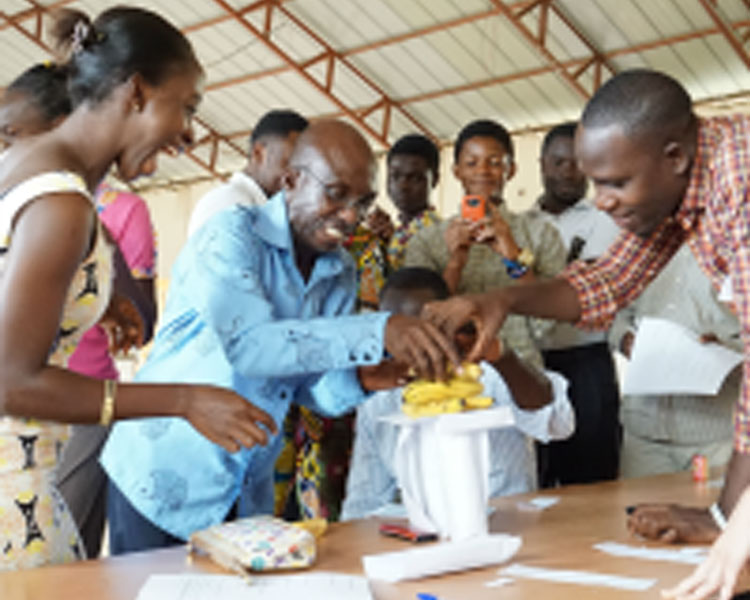 A 'maize-raise' excercise in Ghana.