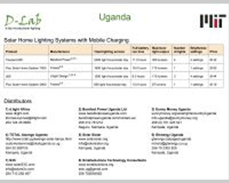 Draft solar lighting evaluation sheet.