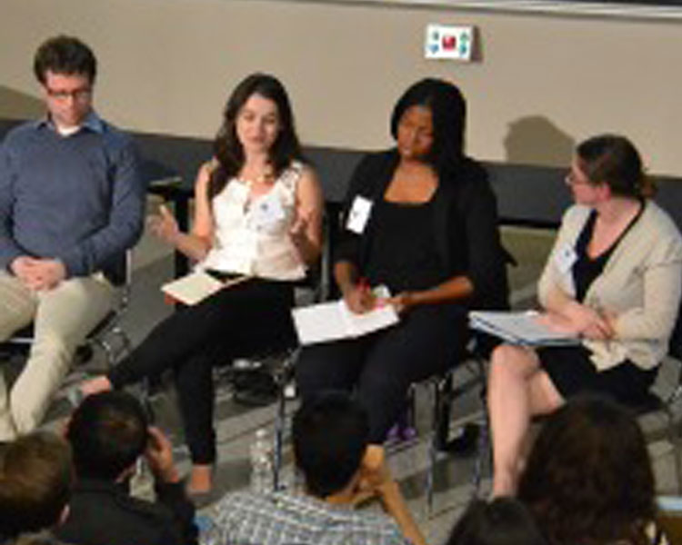(l-r) Mike McCrelless, Kasia Stochinol, Bilikiss Adebiyi-Abiola, and Kendra Leith