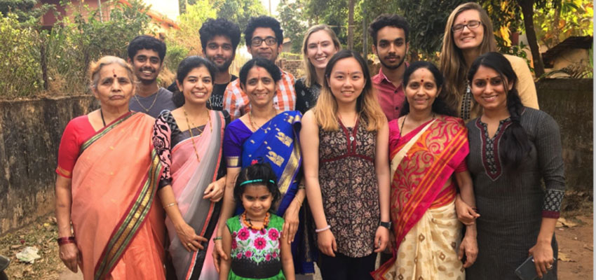 MIT team and Megha’s family after the Puja.