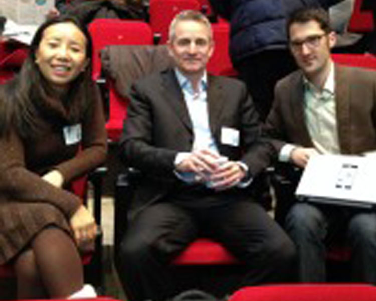 Shimei Fan and Clive Allison of Unilever (left and center) with Alban Jacquin of Schneider Electric (right)