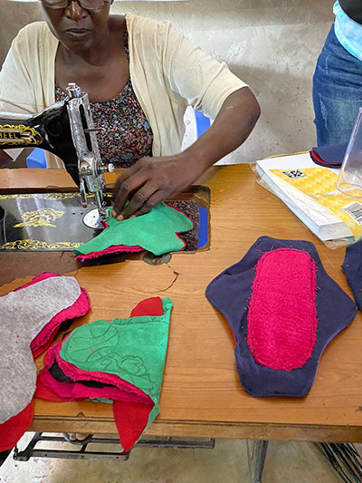 SEP partnered with local seamstresses to facilitate the sewing of the reusable pads. Oyugis, Kenya, January 2020.