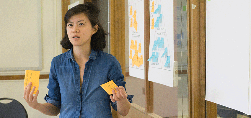 D-Lab Scale-Ups Fellow Rebecca Hui provides feedback on the Co-Design Learning Lab.