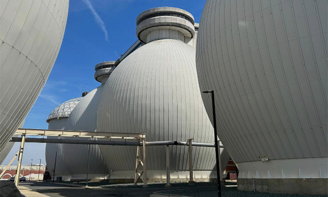 Anaerobic Digesters  at Deer Island Wastewater Treatment Plant