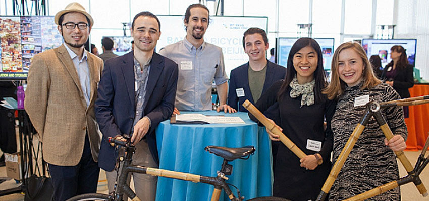 Members of the Bamboo Bicyles Beijing team.