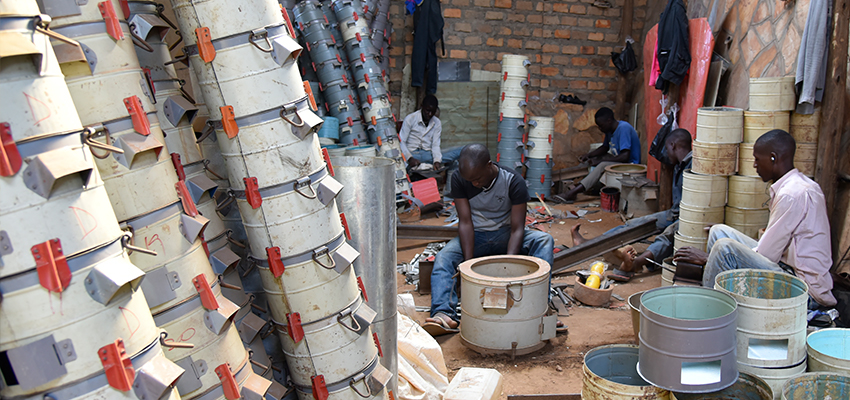 Building cookstoves, Soroti, Uganda.