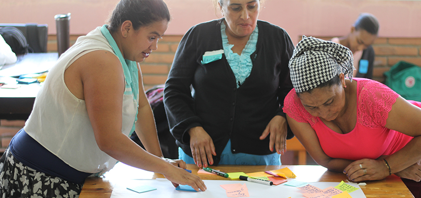 Workshop conducted by D-Lab: Gender students with women from a local cooperative.