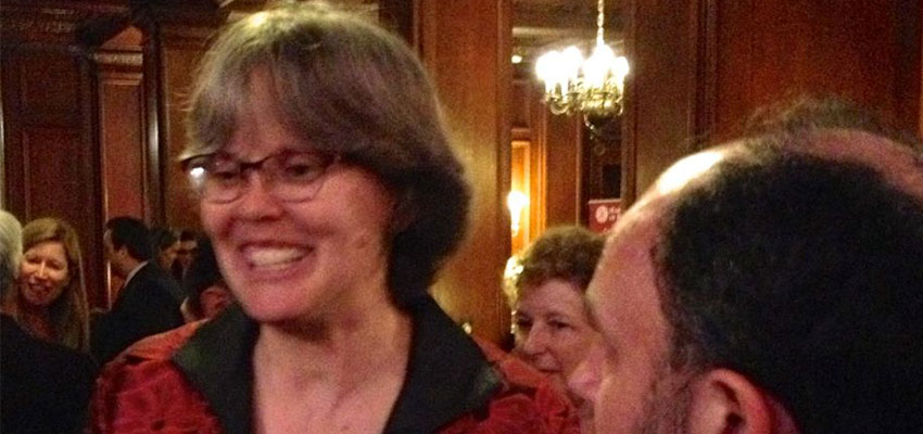 D-Lab Founding Director Amy Smith at the Harvard Club of Boston receiving "Boston's Most Influential Women" award.