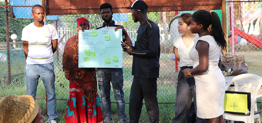 D-Lab student and blogpost author Fiona Lau (second from right) at a Creative Capacity Building working in Accra, Ghana. January 2019.