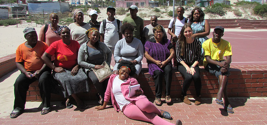 Community members who participated in the focus group with blog post author and MIT graduate student Abigail Anderson (front, second from right), Cape Town, South Africa.