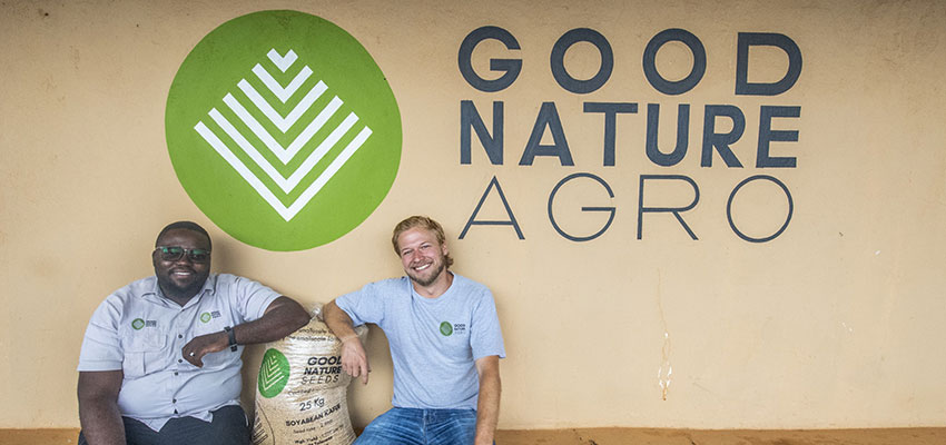 Sunday Silungwe (left) and Carl Jensen (rigjt) of Good Nature Agro (Zambia), a 2014 D-Lab Scale-Ups Fellowship venture.