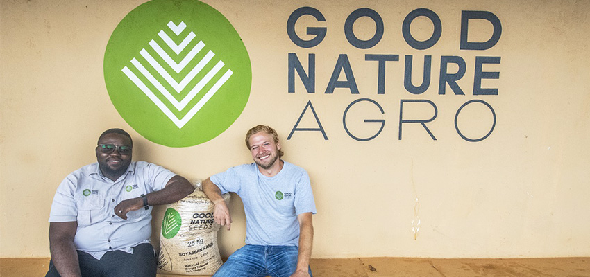 Sunday Silungwe (left) and Carl Jensen (right), co-founders of Good Nature Agro.