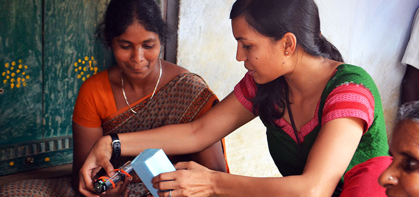 Two participants in the 2015 International Development Design Summit "Aarogyam" (Good Health). Chennai, India.