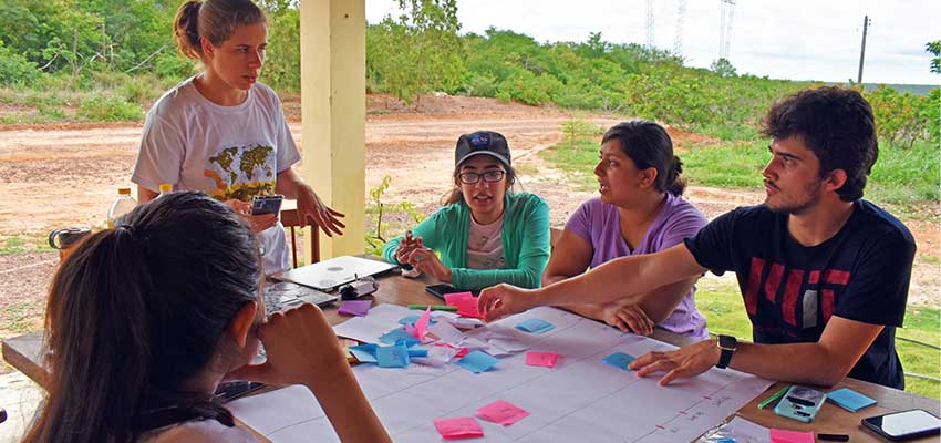 MIT D-Lab students working with Anjos do Sertão, a non-profit institute working to improve the plight of local farmers in Canto do Buriti, Piaui, Brazil. January 2020