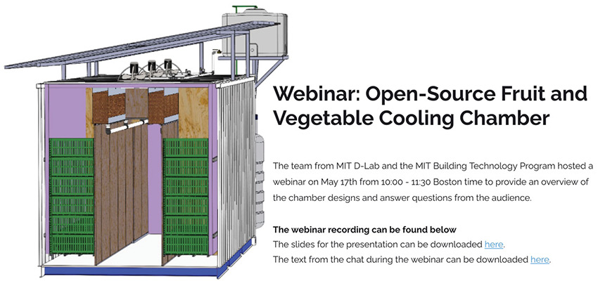 Webinar: Open-Source Fruit and Vegetable Cooling Chamber