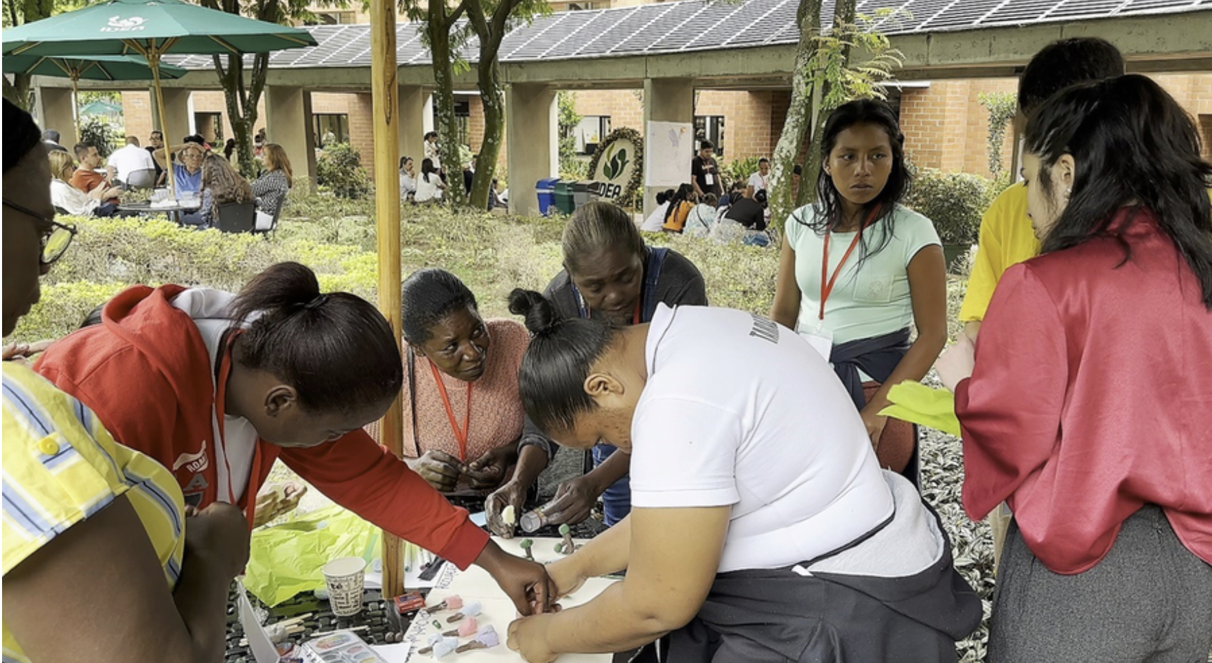 Women engaged in a co-design exercise to address environmental challenges in mining regions at a national conference of women artisanal miners in Medellin, Colombia. Credits: Photo: Fabio Bayona 