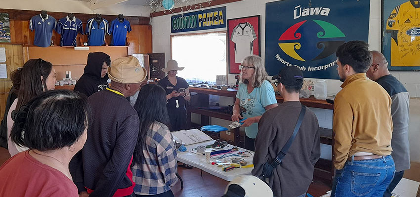 MIT D-Lab Founding Director Amy Smith (fourth from right) introduces sketch modeling to attendees of IDDS Tairawhiti. Photo: Courtesy These Hands