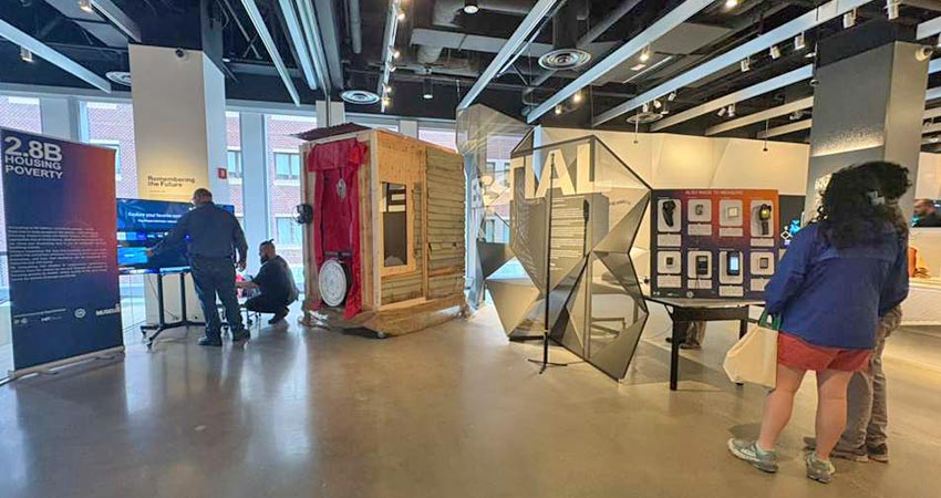 2.8B Housing Poverty exhibit at the MIT Museum. Photo: MIT D-Lab