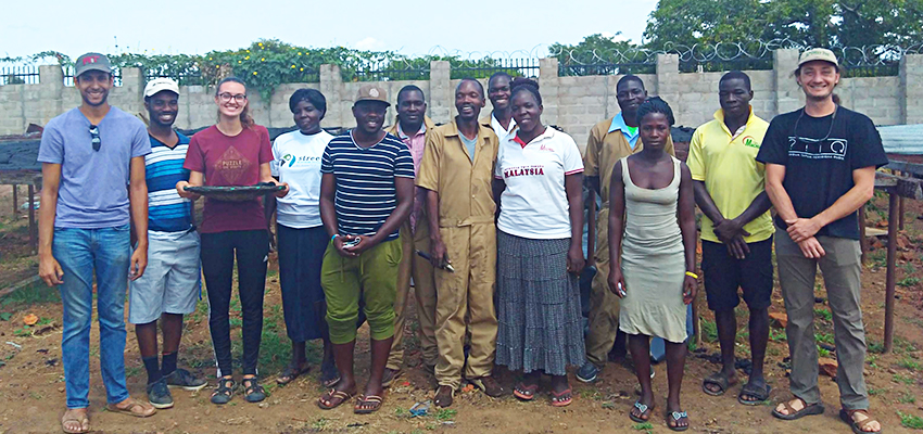 The D-Lab team and the AEST team on the last day in Soroti. Photo by Jessica Huang.