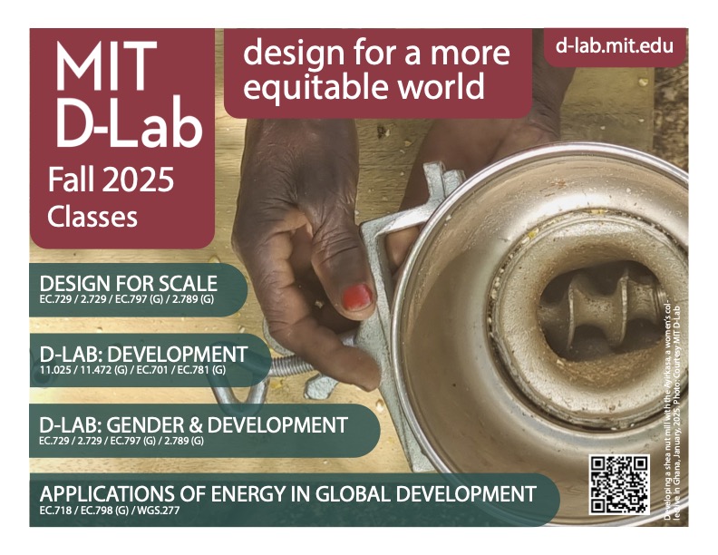 Fall MIT D-Lab course poster