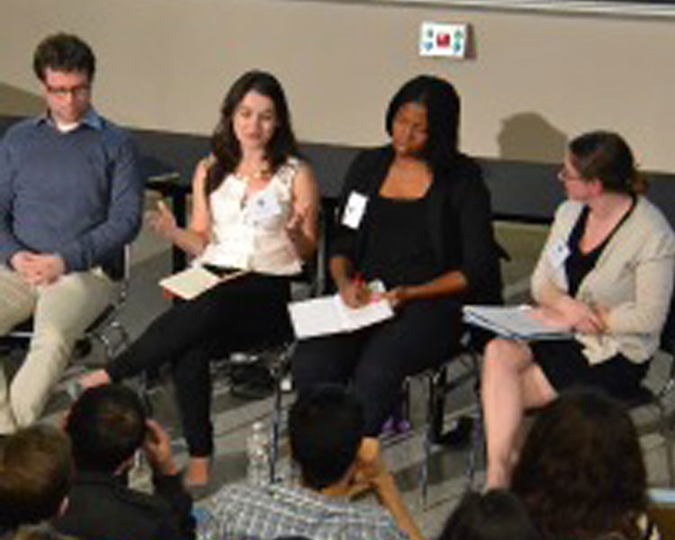 (l-r) Mike McCrelless, Kasia Stochinol, Bilikiss Adebiyi-Abiola, Kendra Leith