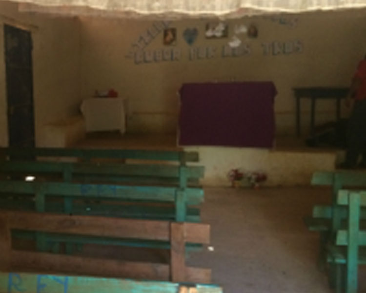 Church interior, El Sauce, El Salvador.