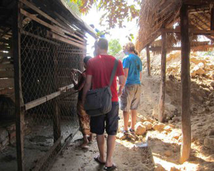 Visiting a latrine user's property