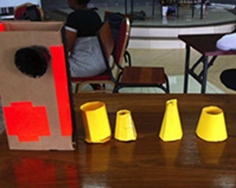 Mock-ups of light control devices for a mobile application to detect anemia developed at the 2014 International Development Design Summit 