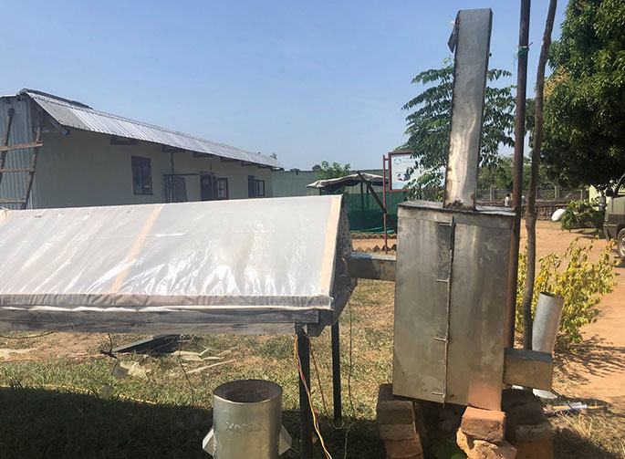 Biomass heat exchanger connected to current TEWDI solar dryer