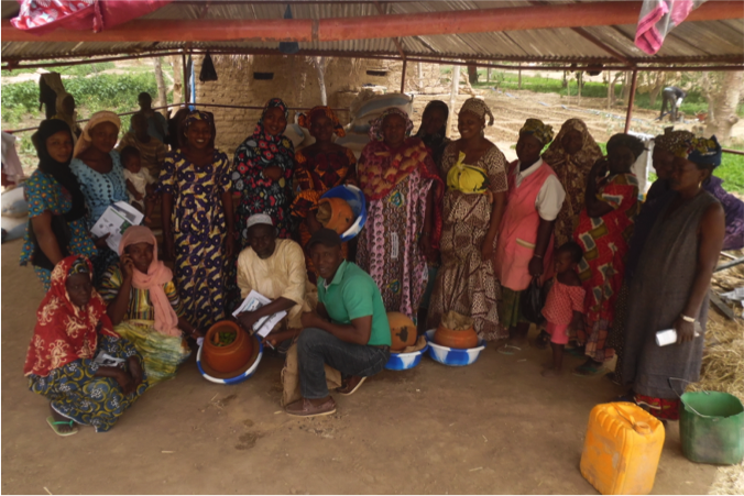 A group of participants from Mopti, Mali after the completion of a training about clay pot coolers